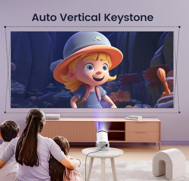Portronics Beem 440 Smart LED Projector with 720p HD Resolution, Rotatable Design, Built-in Streaming Apps (Netflix, Prime Video, Hotstar), 2000 Lumens, Screen Mirroring, 3 Watts Speaker (White)