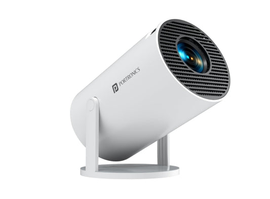Portronics Beem 440 Smart LED Projector with 720p HD Resolution, Rotatable Design, Built-in Streaming Apps (Netflix, Prime Video, Hotstar), 2000 Lumens, Screen Mirroring, 3 Watts Speaker (White)
